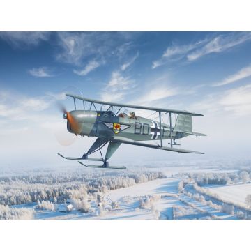 ICM 1:32 Bücker Bü 131D (Winter Version) WWII German Training Aircraft Plastic Model Kit