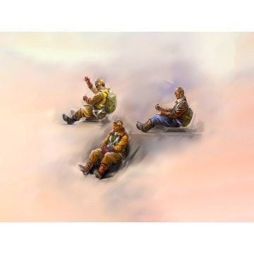 ICM 1:32 WWII Axis Pilots In The Cockpit (German / Italian / Japanese) 3 Figures Plastic Model Kit