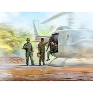 ICM 1:32 U.S. Helicopter Pilots (Vietnam War) 3 Figures Plastic Model Kit
