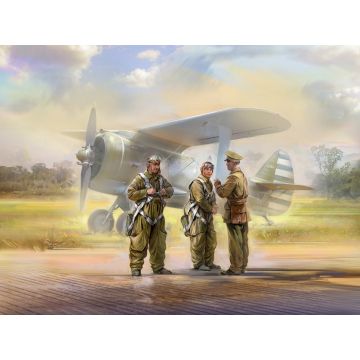 ICM 1:32 WWII China Guomindang AF Pilots 3 Figures Plastic Model Kit