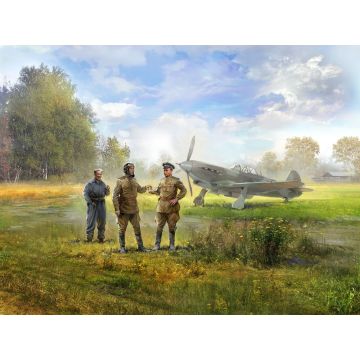 ICM 1:32 Pilots of the Soviet Air Force (1943-1945) 3 Figures Plastic Model Kit