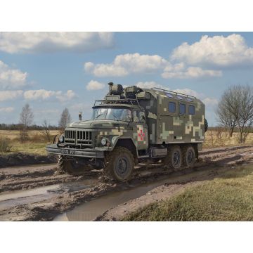 ICM 1:35 ZiL-131 of the Armed Forces of Ukraine with Driver Figure Plastic Model Kit