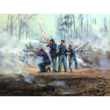 ICM 1:35 American Civil War Union Infantry 4 Figures Plastic Model Kit