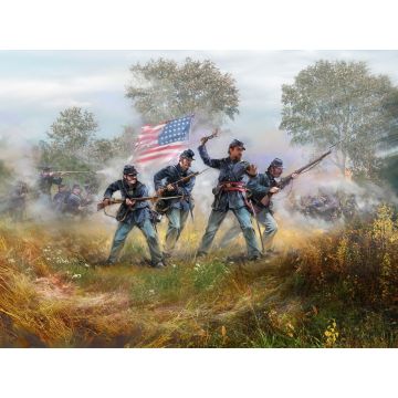 ICM 1:35 American Civil War Union Infantry (Set #2) 4 Figures Plastic Model Kit