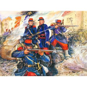 ICM 1:35 French Line Infantry (1870-1871) 4 Figures Plastic Model Kit