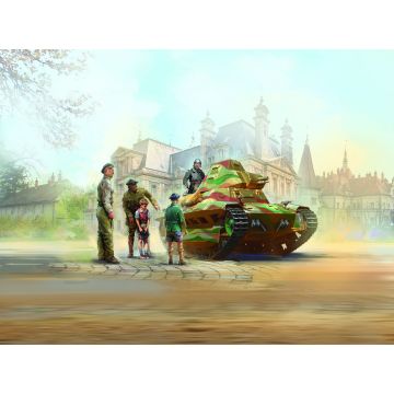 ICM 1:35 FCM 36 with French Tank Crew 5 Figures Plastic Model Kit