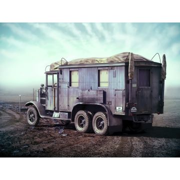 ICM 1:35 Krupp L3H163 Kfz.72 WWII German Radio Communication Truck Plastic Model Kit