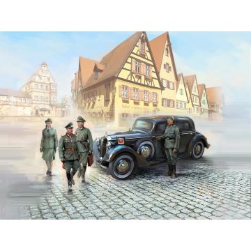 ICM 1:35 Typ 320 (W142) Saloon with German Staff Personnel 4 Figures Plastic Model Kit