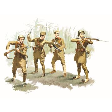 ICM 1:35 Greek Evzones Infantry (1940-1941) 4 Figures Plastic Model Kit