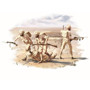 ICM 1:35 Indian Sikh Rifles (1942) 4 Figures Plastic Model Kit