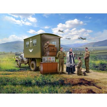 ICM 1:35 Confession Before The Fight WWII Mobile Field Chapel Plastic Model Kit