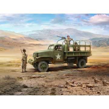 ICM 1:35 WWII U.S. Military Patrol (G7107 with MG M1919A4) Plastic Model Kit