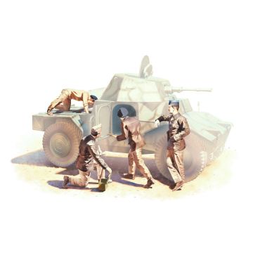ICM 1:35 French Armoured Vehicle Crew (1940) 4 Figures Plastic Model Kit