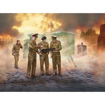 ICM 1:35 Montgomery's Staff Set of 4 Figures Plastic Model Kit