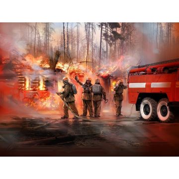 ICM 1:35 Soviet Firemen (1980s) 4 Figures & Accessories Plastic Model Kit