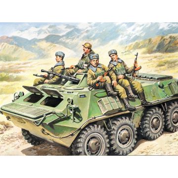 ICM 1:35 Soviet Armoured Carrier Riders (1979-1991) 4 Figures Plastic Model Kit