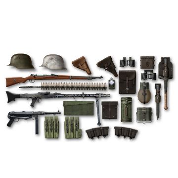 ICM 1:35 WWII German Infantry Weapons & Equipment Plastic Model Kit