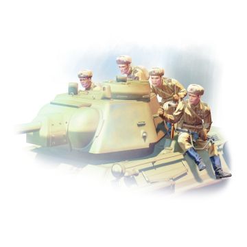 ICM 1:35 Soviet Tank Riders (1943-1945) 4 Figures Plastic Model Kit