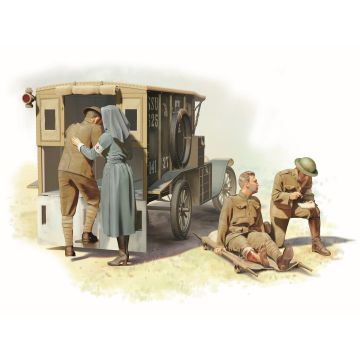 ICM 1:35 Model T 1917 Ambulance with US Medical Personnel Plastic Model Kit