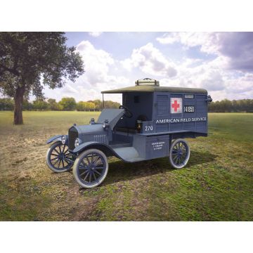 ICM 1:35 Model T 1917 Ambulance (Early) WWI AAFS Car Plastic Model Kit