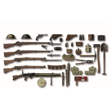 ICM 1:35 WWI British Infantry Weapon & Equipment Plastic Model Kit