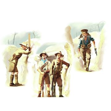 ICM 1:35 ANZAC Infantry (1915) 4 Figures Plastic Model Kit