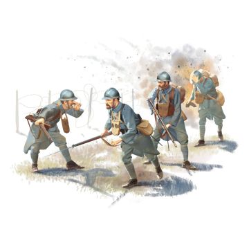 ICM 1:35 French Infantry (1916) 4 Figures Plastic Model Kit