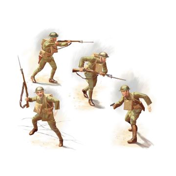 ICM 1:35 US Infantry (1918) 4 Figures Plastic Model Kit