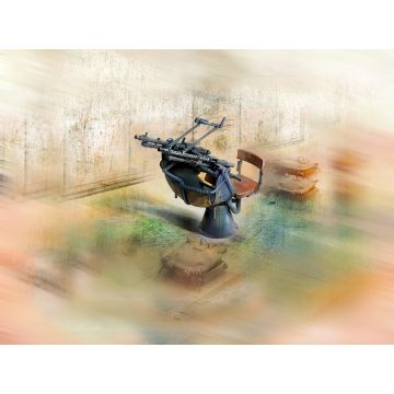 ICM 1:35 Zwillingssockel 36 WWII German Anti-Aircraft Machine Gun Mount Plastic Model Kit