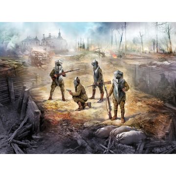 ICM 1:35 Brewster Body Shield U.S. Infantry with 4 Figures Plastic Model Kit