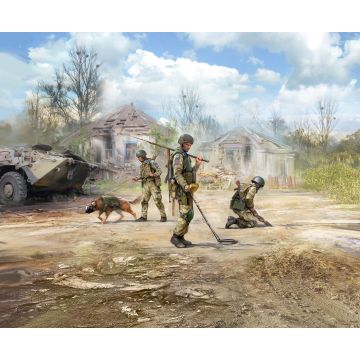 ICM 1:35 "To Be Ahead To Save The Life" Sappers of the Armed Forces of Ukraine (3 Figures & Dog) Plastic Model Kit
