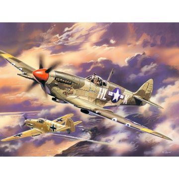 ICM 1:48 Spitfire Mk.VIII WWII USAAF Fighter Plane Plastic Model Kit