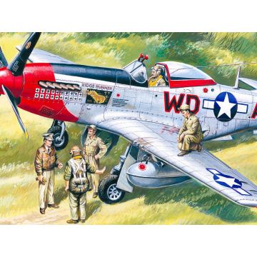 ICM 1:48 USAAF Pilots & Ground Personnel (1941-1945) 5 Figures Plastic Model Kit