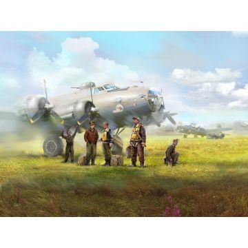 ICM 1:48 USAAF Bomber Pilots & Ground Personnel (1944-1945) 5 Figures Plastic Model Kit
