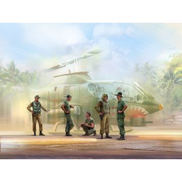 ICM 1:48 U.S. Helicopter Pilots (Vietnam War) 5 Figures Plastic Model Kit