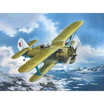 ICM 1:48 I-153 "Chaika" WWII Soviet Biplane Fighter Plastic Model Kit