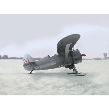 ICM 1:48 I-153 WWII Soviet Biplane Fighter (Winter Version) Plastic Model Kit