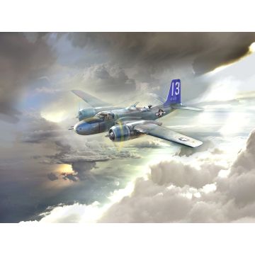 ICM 1:48 A-26В Invader Pacific War Theater WWII American Bomber Plastic Model Kit