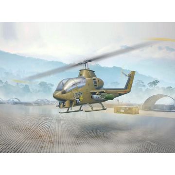 ICM 1:48 AH-1G Cobra & M8A1 U.S. Landing Mat Plastic Model Kit