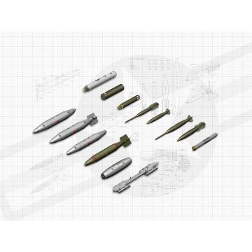 ICM 1:48 U.S. Aviation Armament (Bombs & Missiles) Plastic Model Kit