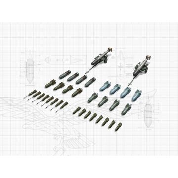 ICM 1:48 WWII German Aircraft Armament (Bombs & Torpedoes) Plastic Model Kit