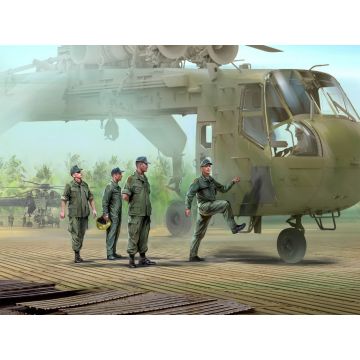 ICM 1:35 U.S. Helicopter Pilots (1960s-1970s) 4 Figures Plastic Model Kit