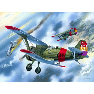 ICM 1:72 I-15 "Chato" Spanish Air Force Biplane Fighter Plastic Model Kit