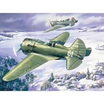 ICM 1:72 I-16 Type 24 WWII Soviet Fighter Plane Plastic Model Kit