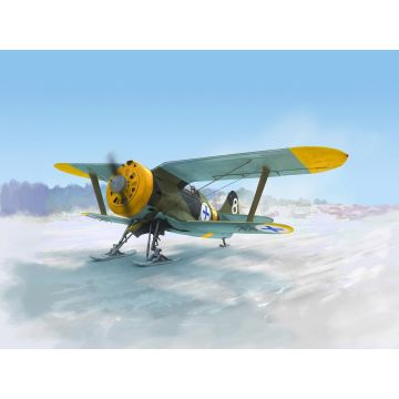 ICM 1:72 I-153 WWII Finnish Air Force Fighter (Winter Version) Plastic Model Kit