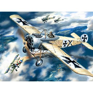 ICM 1:72 Fokker E.IV WWI German Fighter Plane Plastic Model Kit