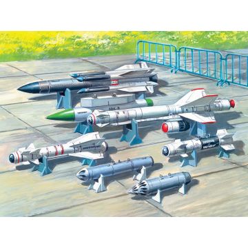 ICM 1:72 Soviet Air-to-Surface Aircraft Armament (Assorted Missiles) Plastic Model Kit