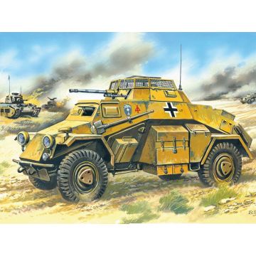 ICM 1:72 Sd.Kfz.222 German Light Armoured Vehicle Plastic Model Kit