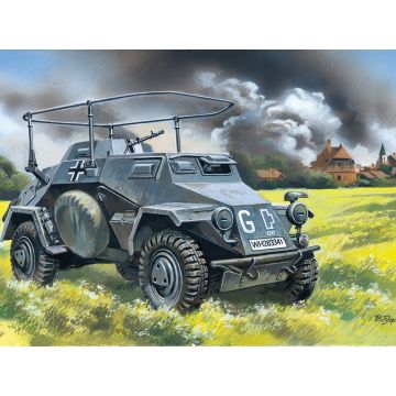 ICM 1:72 Sd.Kfz.223 German Radio Communication Vehicle Plastic Model Kit