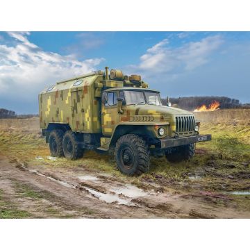 ICM 1:72 URAL-43203 Military Box Vehicle of the Armed Forces of Ukraine Plastic Model Kit